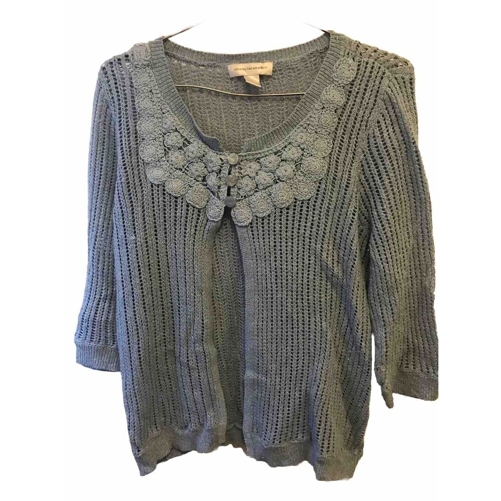 Christopher & Banks Women's Cardigan Sweater Size M  Blue  Color